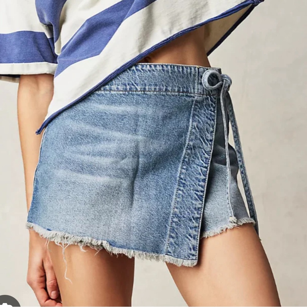 Free People Emmy Denim Skort